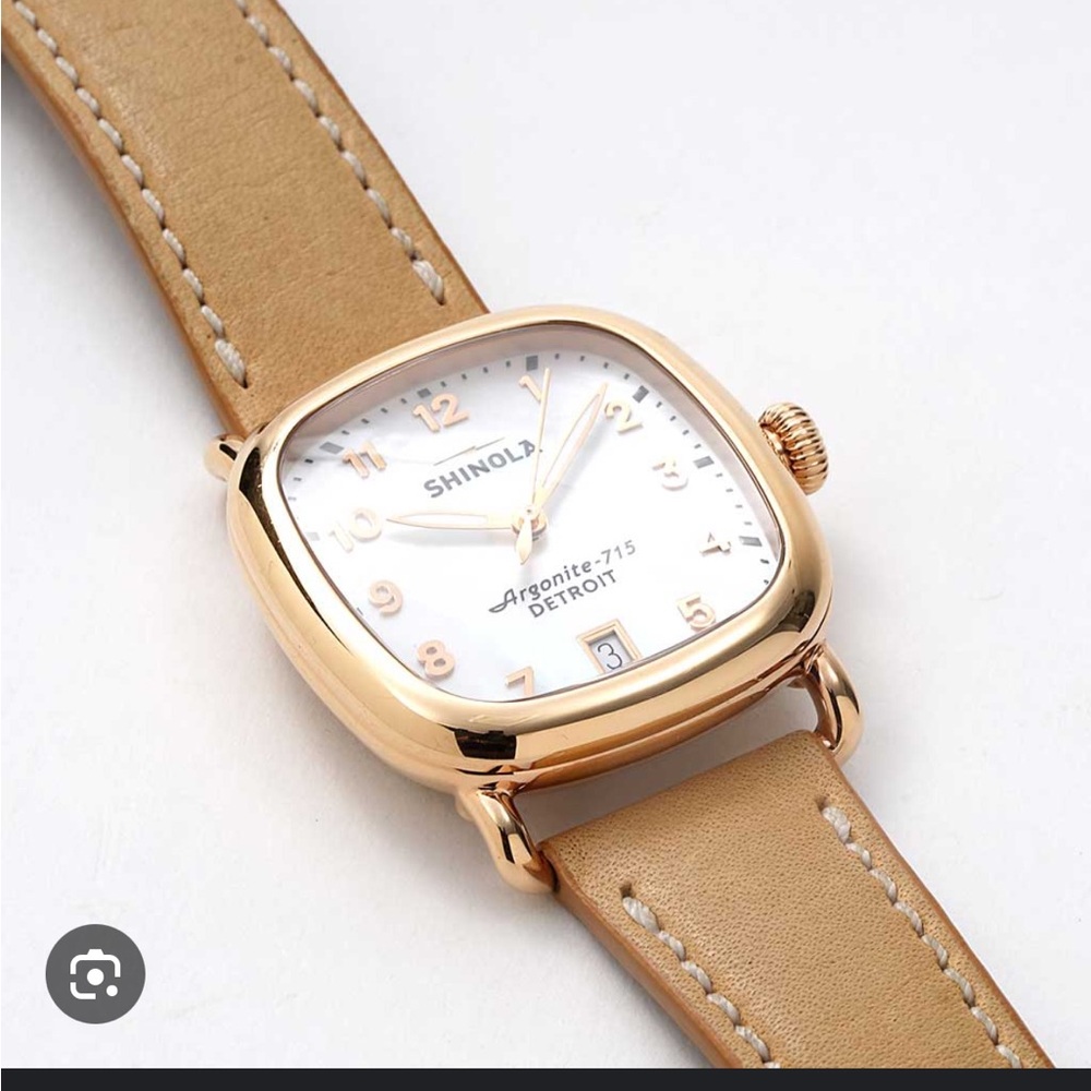 Shinola Guardian Rose Gold Watch 36mm with Mother of Pearl Face